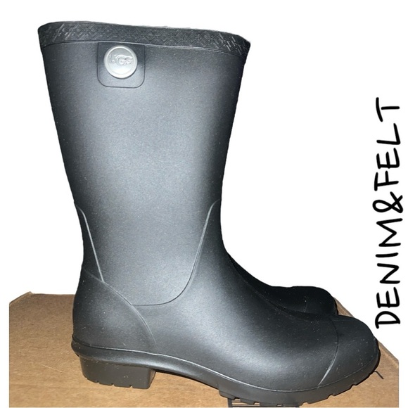 UGG Women's Sienna Matte Rain Boots | Color/Black | NEW!!☔️⛈️🌧️🌦️☔️ - Picture 10 of 16